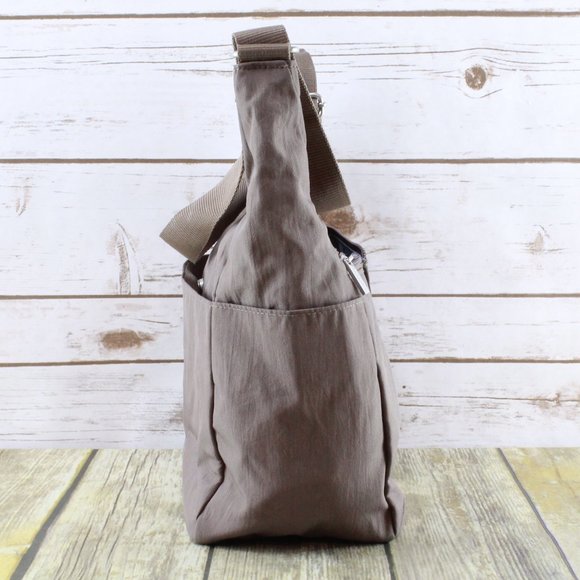 BAGGALLINI Brown Nylon Medium Shoulder Strap Bag - Picture 2 of 8